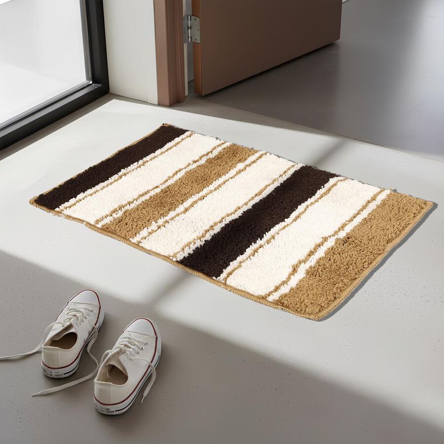 Anti-SKId Brown Polyester Door Mat, , large image number null