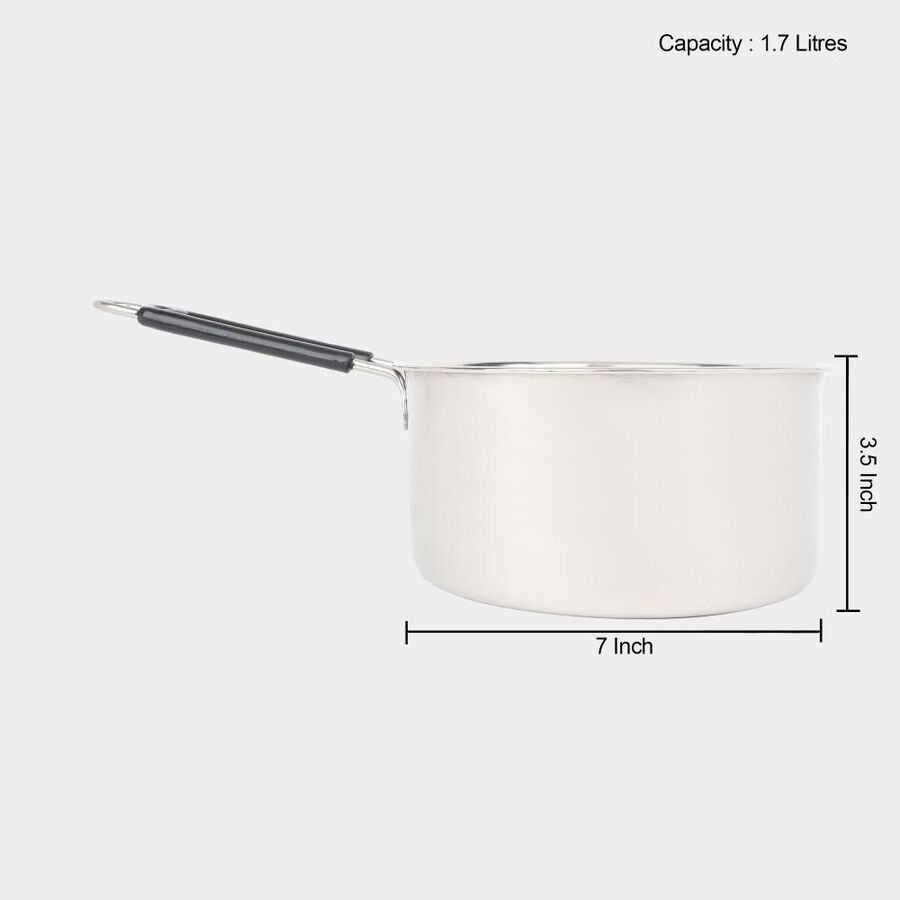 1.l L Stainless Steel Sauce Pan, Induction Compatible, , large image number null