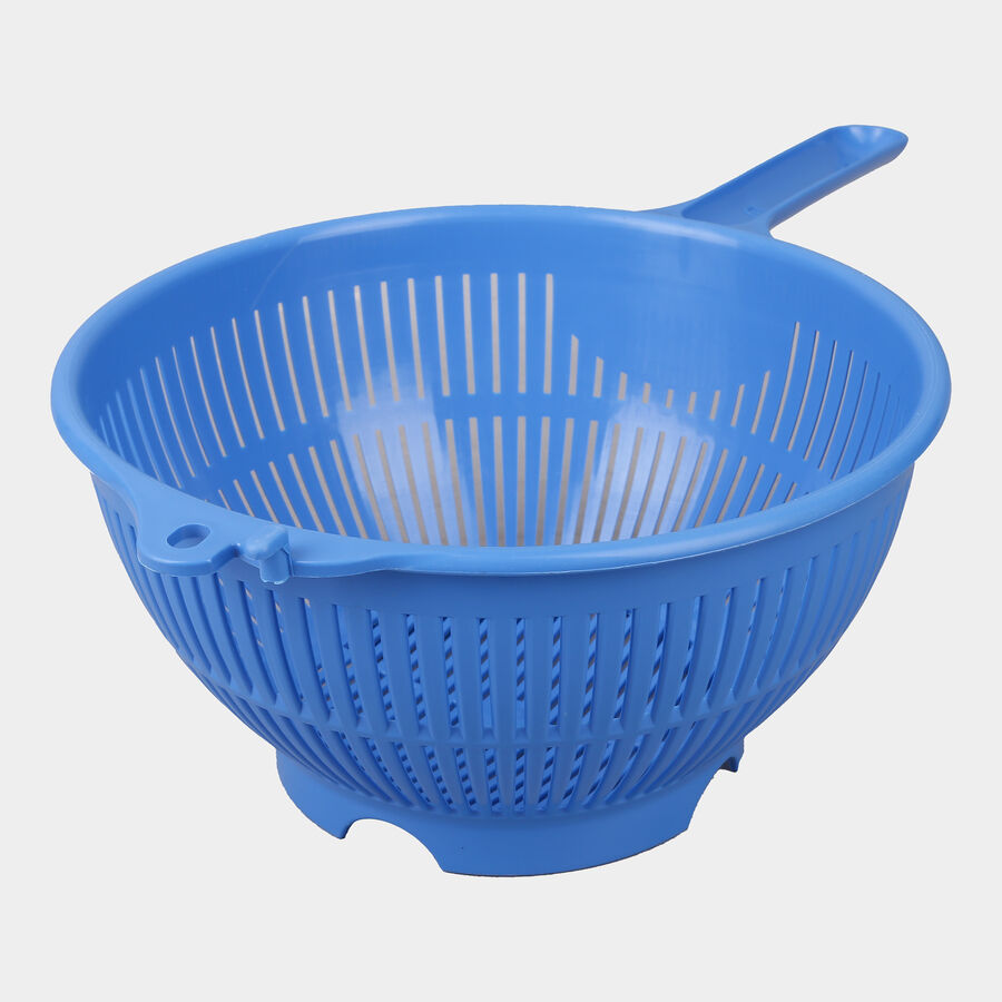 BlueLarge Plastic Colander, , large image number null