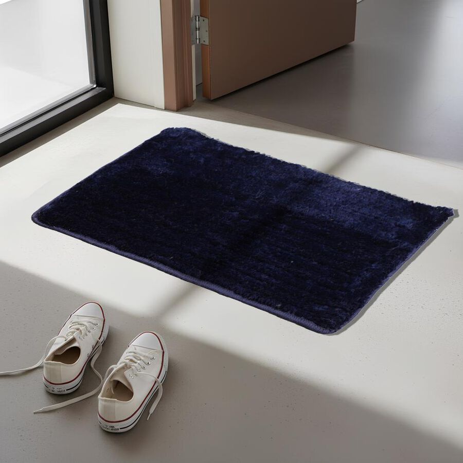 Anti-SKId Blue Polyester Door Mat, , large image number null