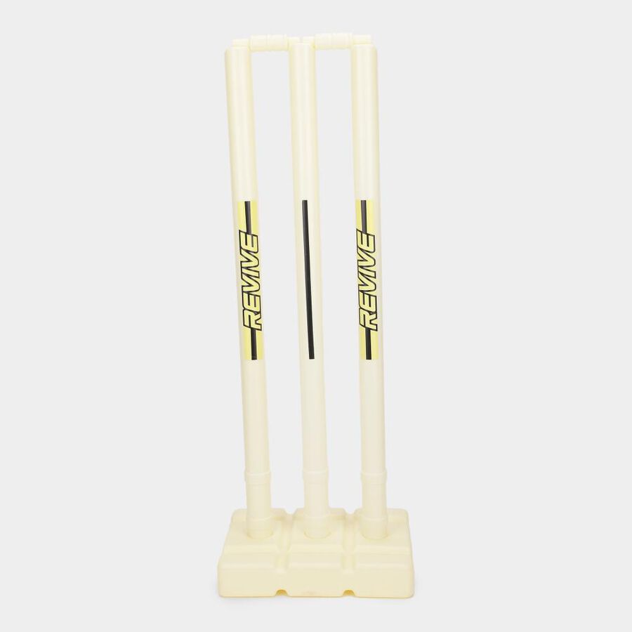 Kid's White Plastic Cricket Stump Set 4 Pcs , , large image number null
