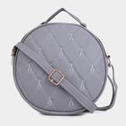 Women's Grey Polyurethane Sling Bag, , small image number null
