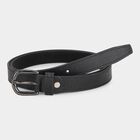 Woman's Black Polyurethane Belt, , small