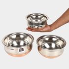 3 Pcs. Steel Handi - 700 ml, 1 L, 1.35 L, , small image number null