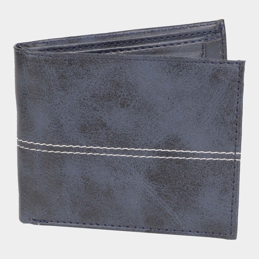 Men's Blue Polyurethane Wallet, , large image number null