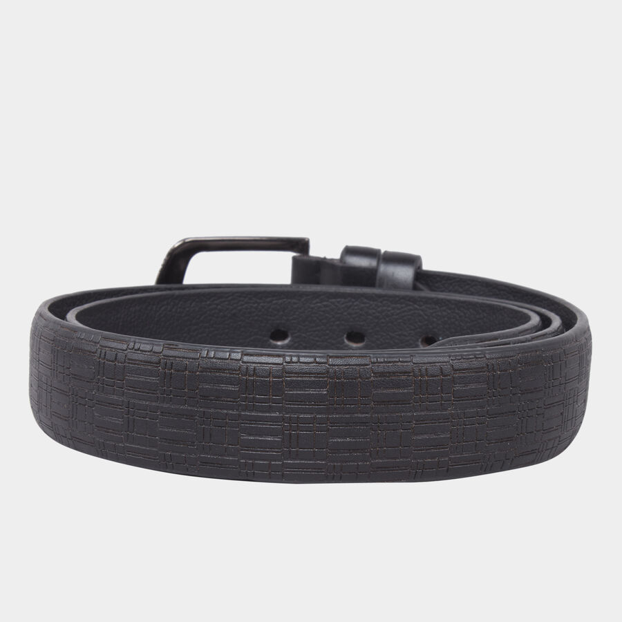 Men's Black Polyurethane Casual Belt, 38 in. Waist, , large image number null