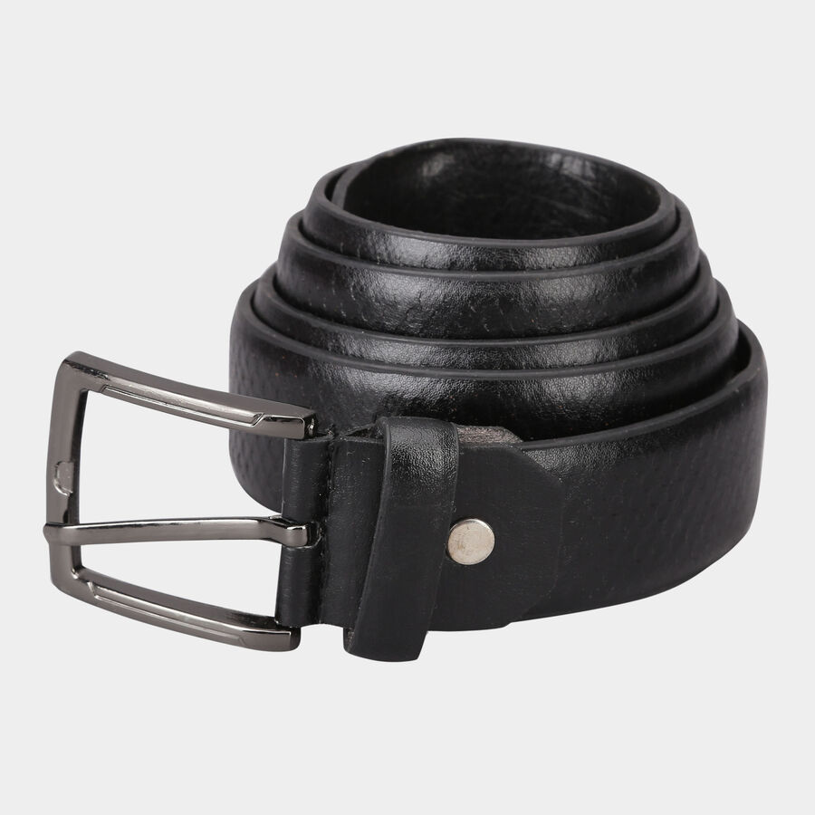 Men's Black Polyurethane Casual Belt, , large image number null
