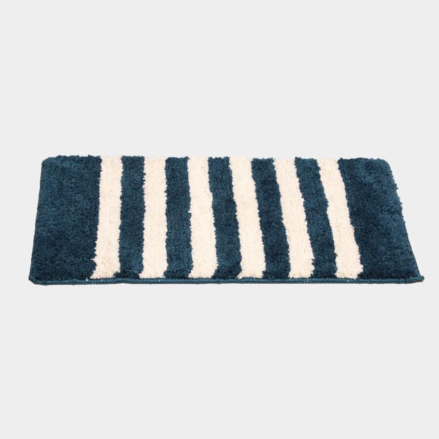 Anti-Skid Blue Polyester Door Mat, , large