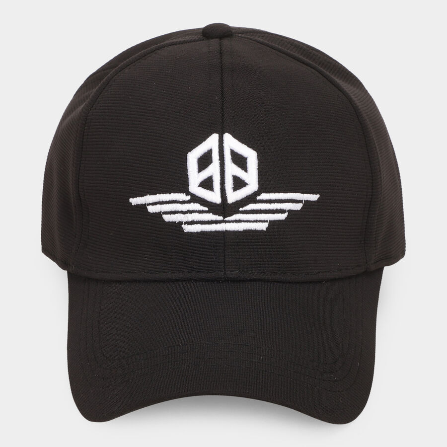 Black Men's Cotton Cap, , large image number null