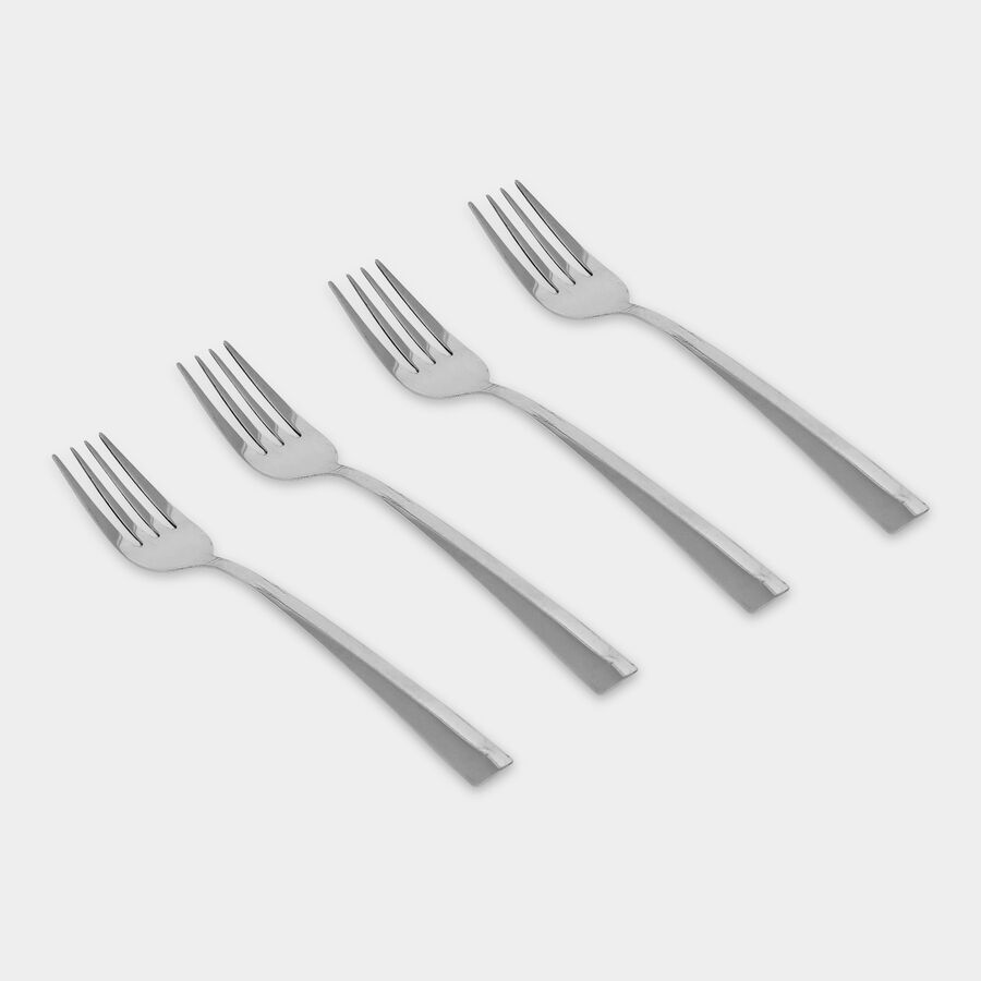 Set of 4 Steel Dessert Forks, , large image number null
