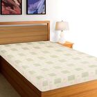 Pastel Green Cotton Floral Printed Single Bedsheet, , small