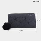 Women's Blue Polyurethane Long Wallet, , small image number null