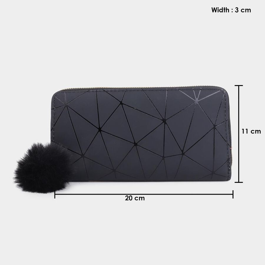 Women's Blue Polyurethane Long Wallet, , large image number null