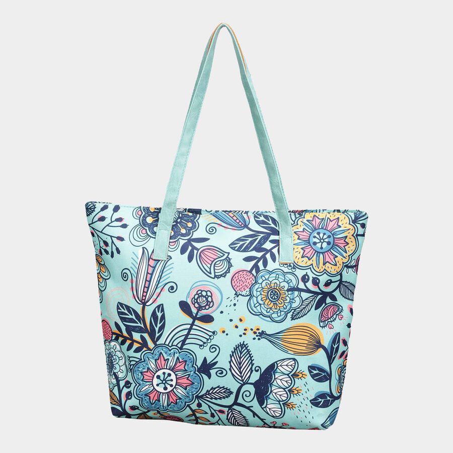 Women's Printed Canvas Shopping Bag, Medium, , large image number null