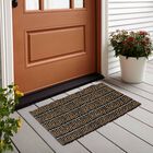 Black Polyester Cotton Door Mat, , small image number null
