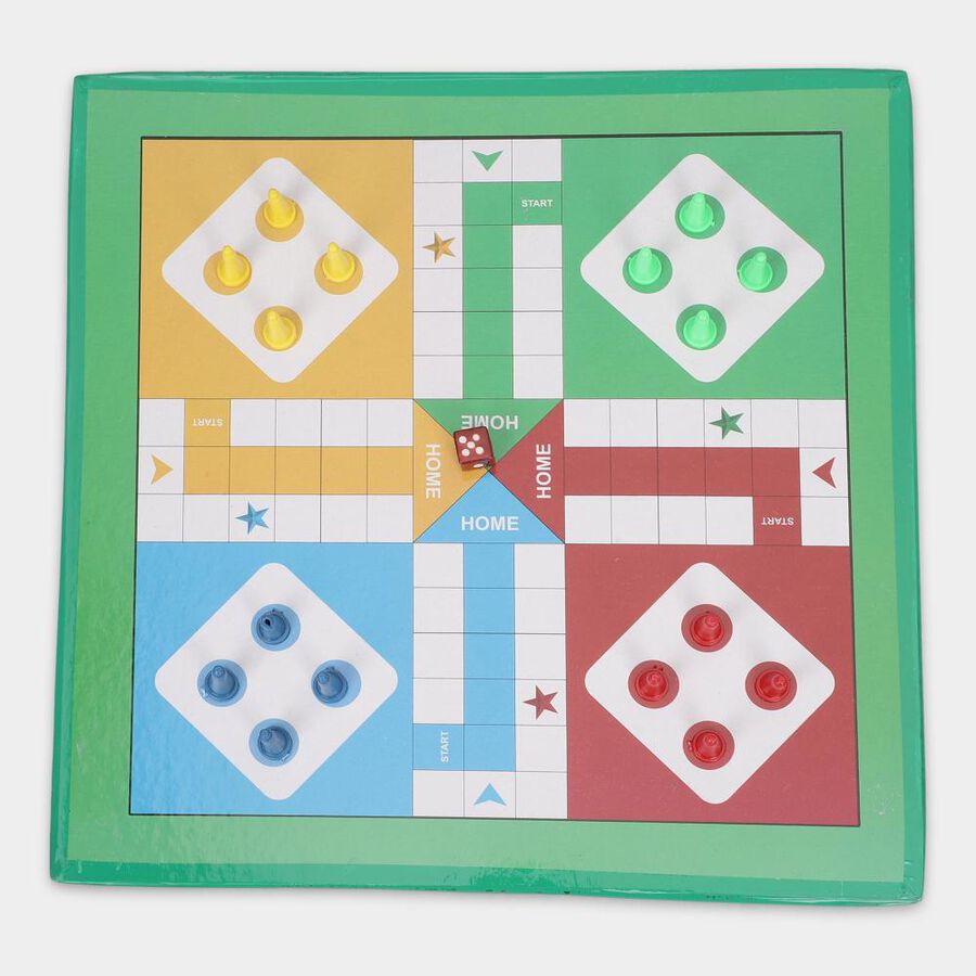 2 In 1 Ludo Snake Ladders Game, , large