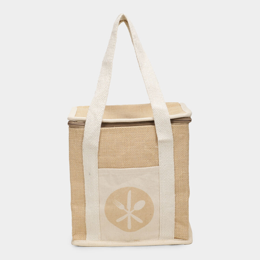 Beige Jute Lunch Bag, , large image number null