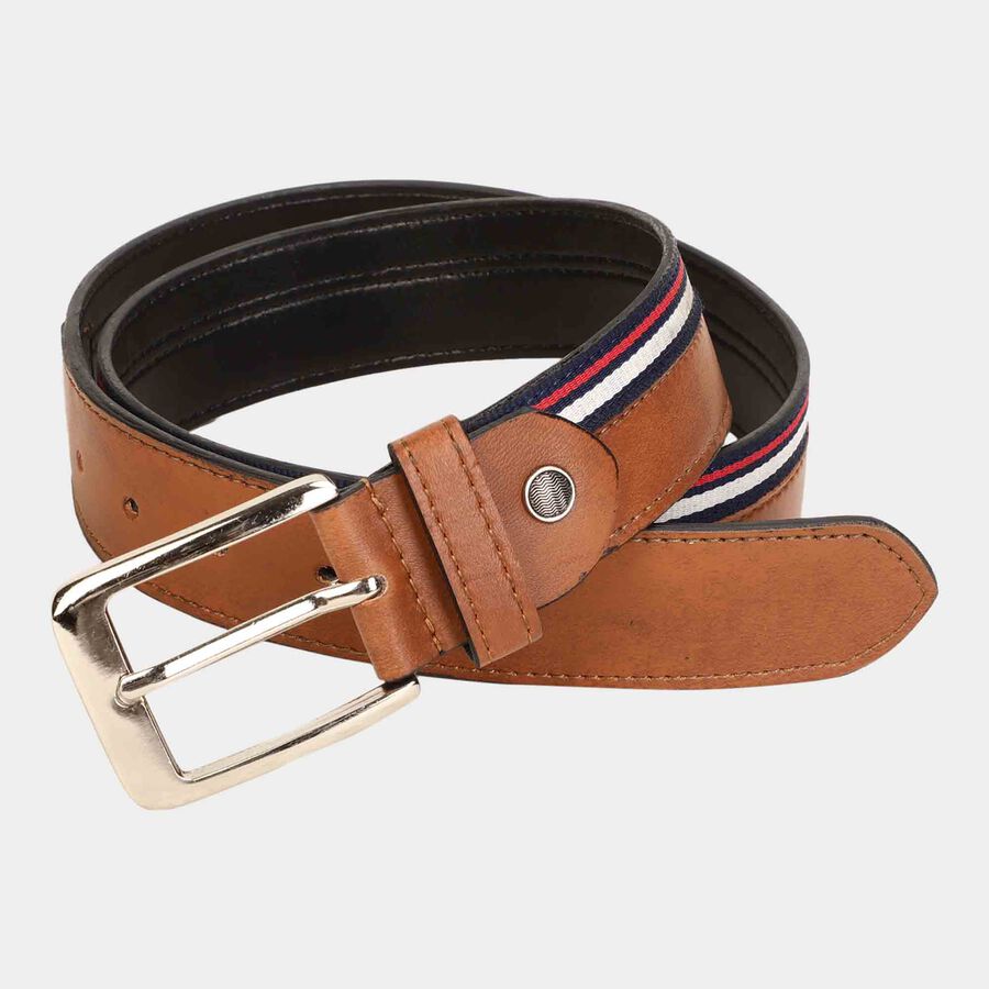 Men's Tan Polyurethane Casual Belt, , large image number null