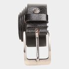 Men's Black Leather Casual Belt, , small image number null