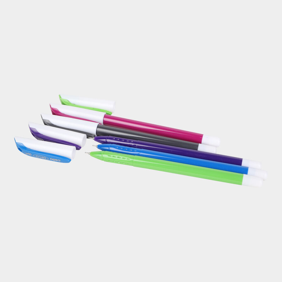 5 Pcs. Plastic Educational Pen - Colour/Design May Vary, , large image number null