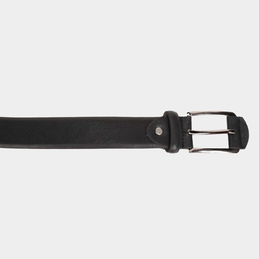 Men's Black Polyurethane Casual Belt, , large