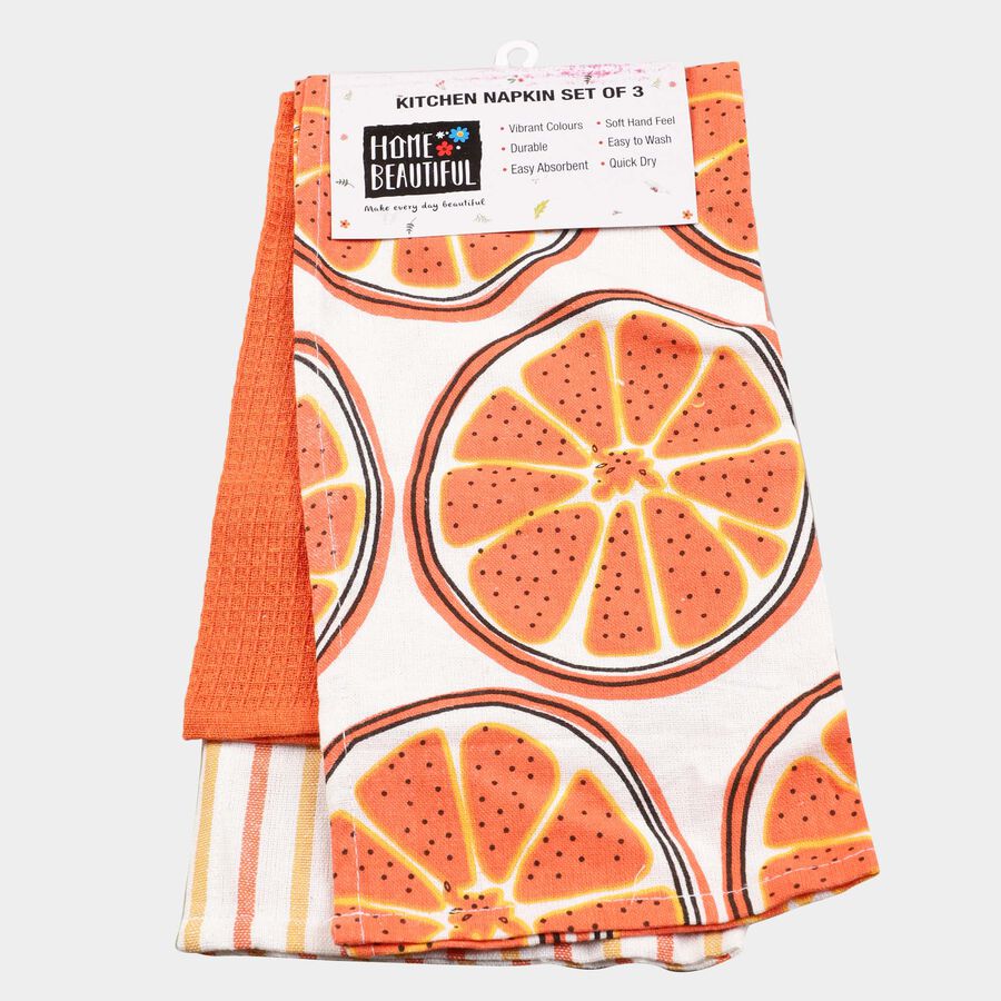 Cotton Kitchen Napkin Set of 3, , large