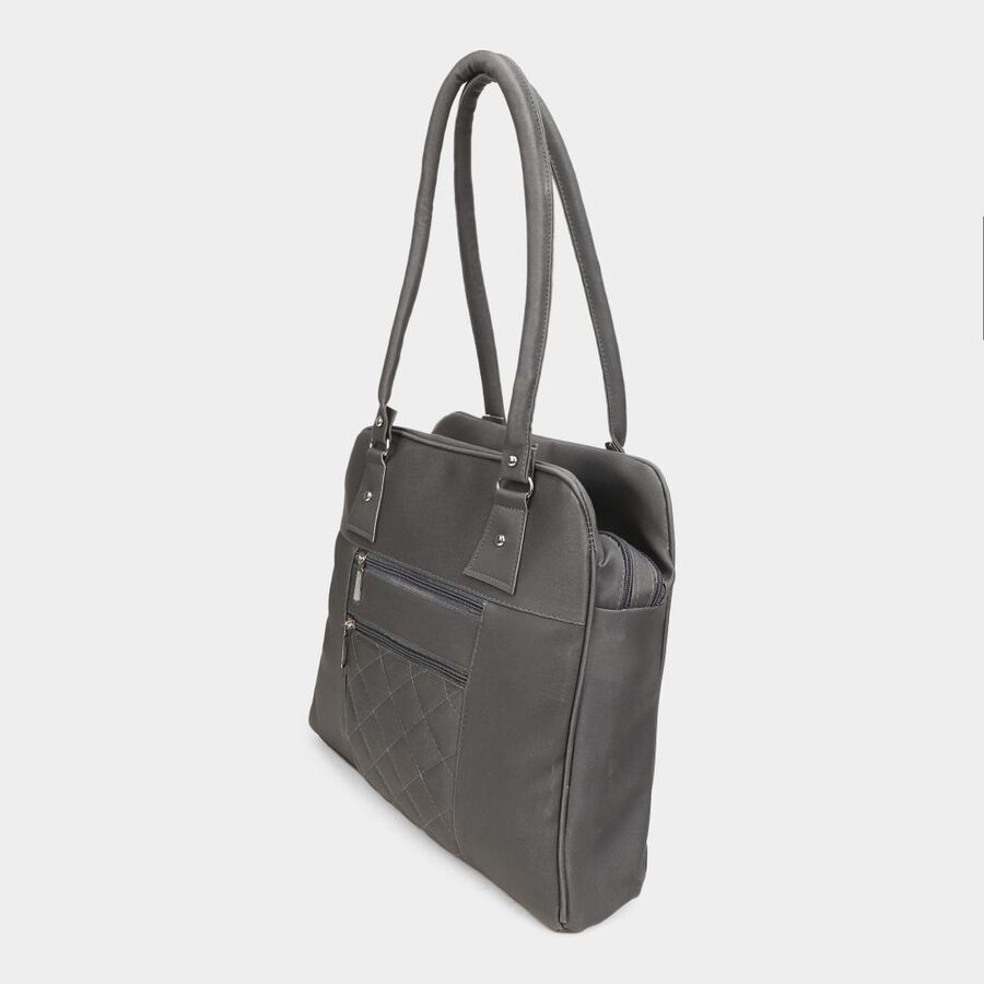 Women's Grey Polyurethane Tote Bag, , large image number null