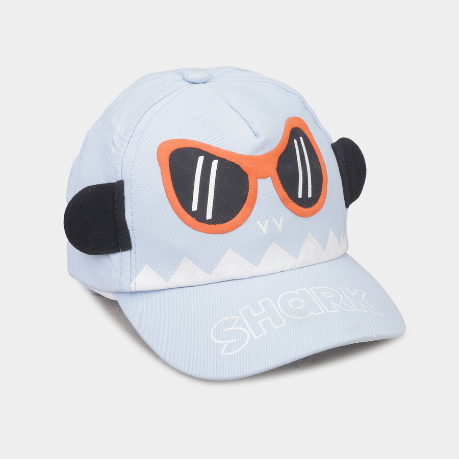 Kids' Blue Nylon/Polyester Cap, , large image number null