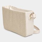Women's White Polyurethane Sling Bag, , small image number null