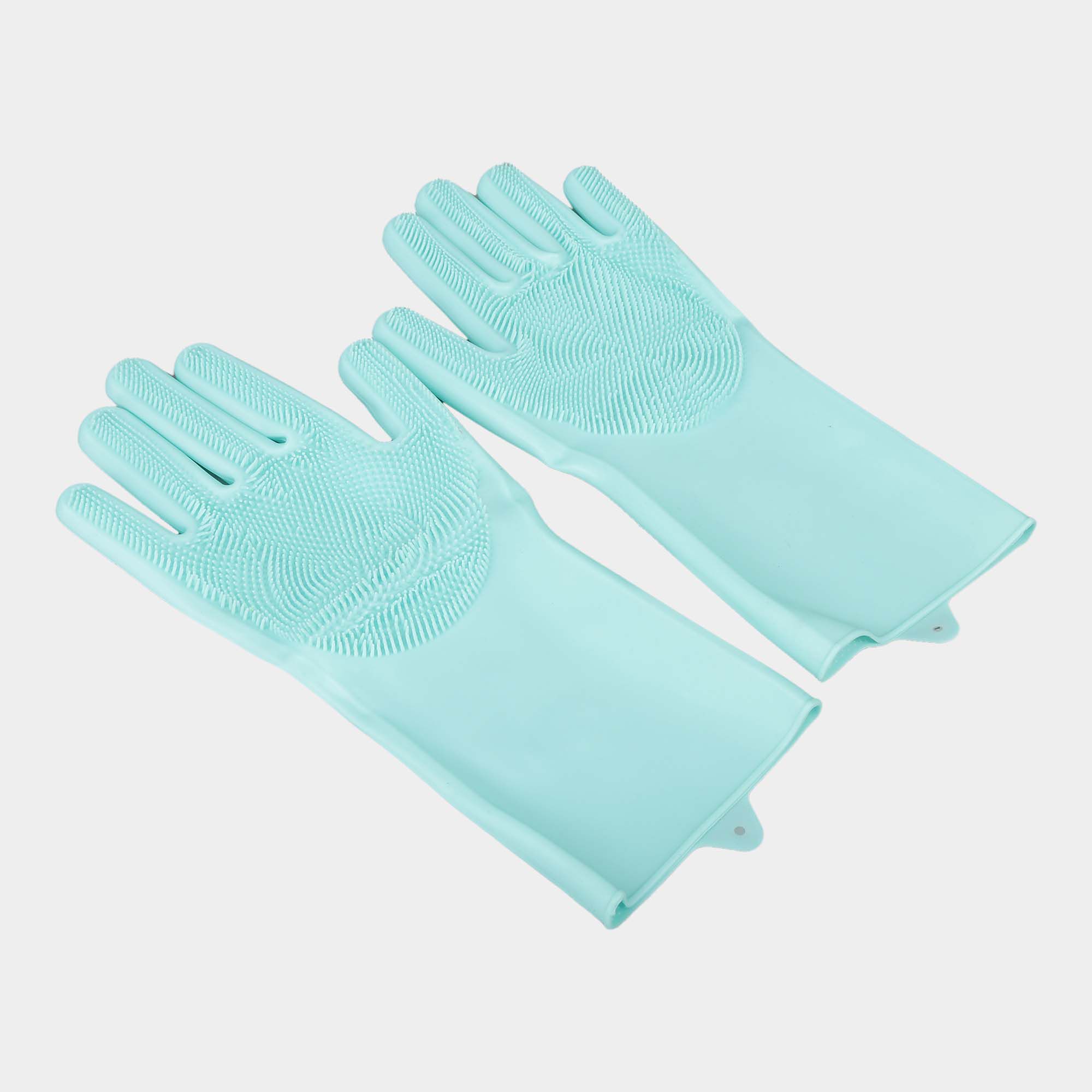 Home Select Silicone Dishwashing Hand Gloves With Scrubber