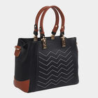 Women's Polyurethane Tote Bag, Embroidered, Medium Size, , small image number null