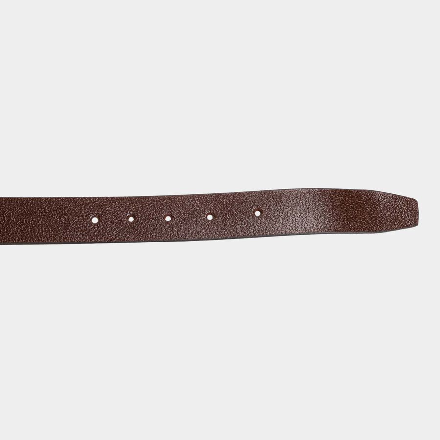 Men's Brown Leather Casual Belt, , large image number null