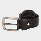 Men's Black Leather Casual Belt, , small image number null