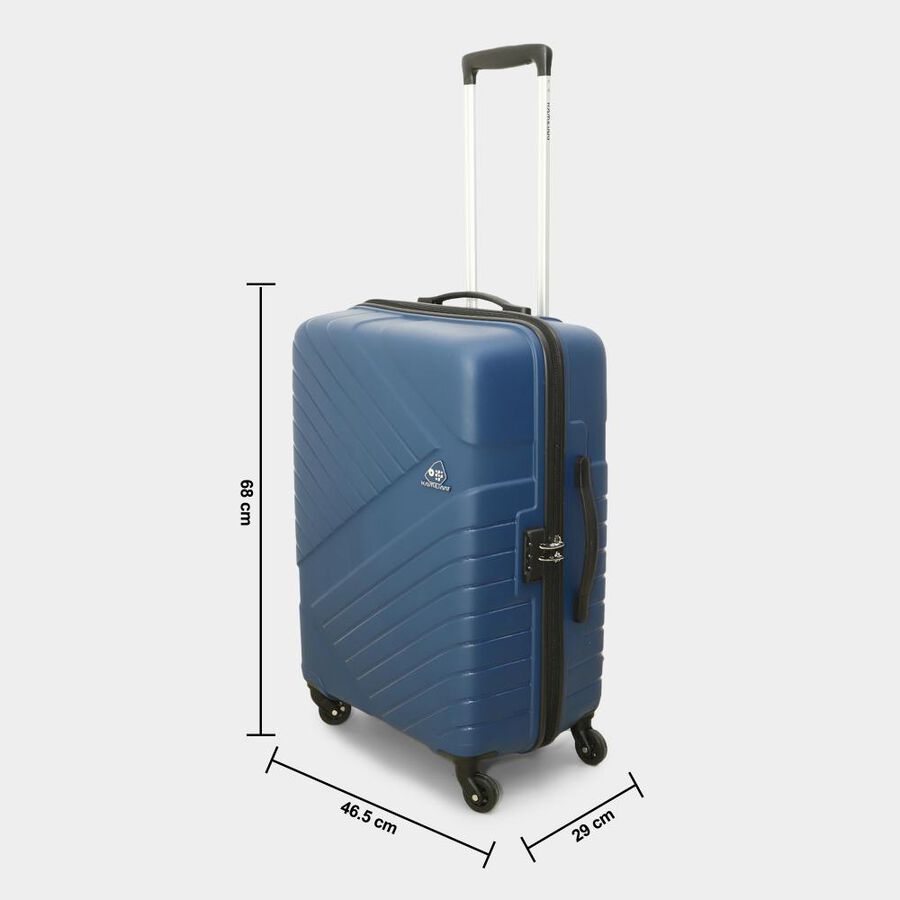 4-Wheel Dark Blue Polypropylene Hard Case Trolley, Small + Medium + Large, , large image number null