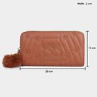 Women's Tan Polyurethane Long Wallet, , small image number null