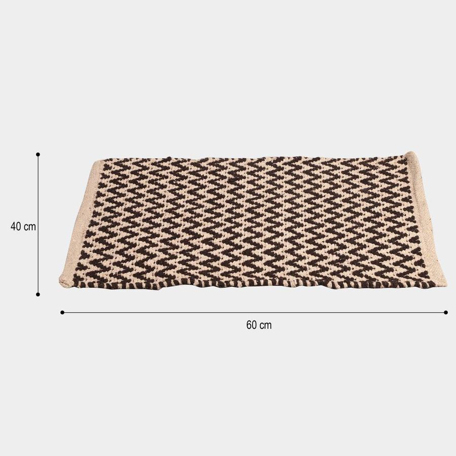 Anti-Skid Beige Polyester Cotton Door Mat, , large