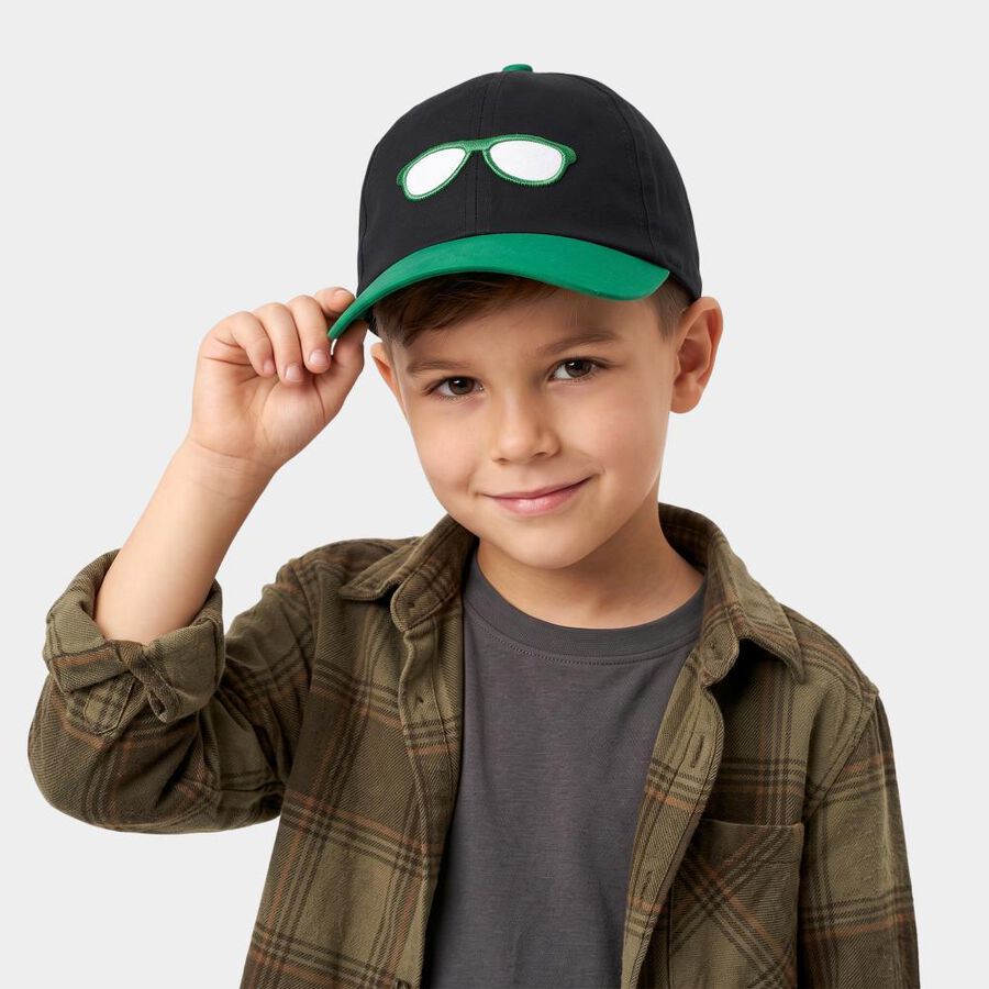 Kids' Green Cotton Cap, , large