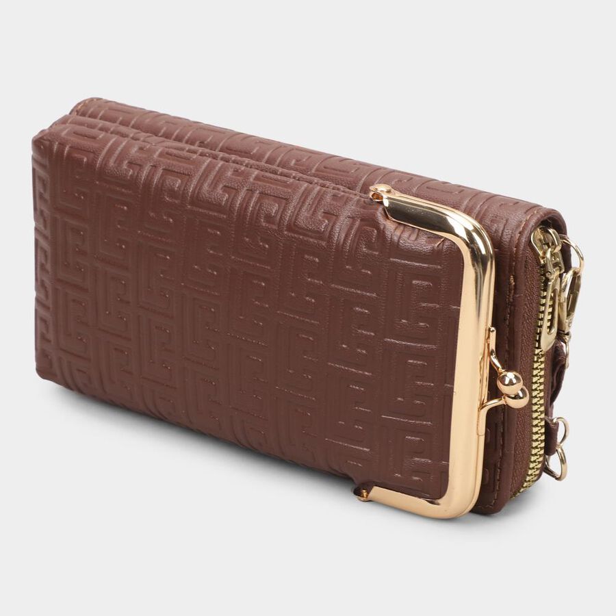 Women's Aqua Polyurethane Handbag, , large image number null