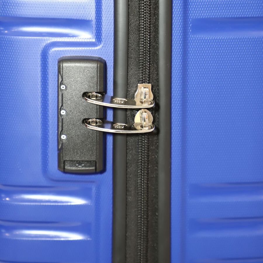4-Wheel Blue PVC Matee Hard Case Trolley, Small, , large image number null