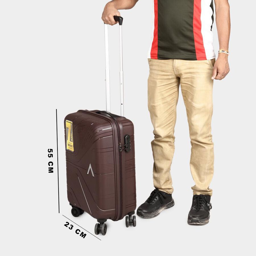 4-Wheel Brown Polypropylene Hard Case Trolley, Small + Medium + Large, , large image number null