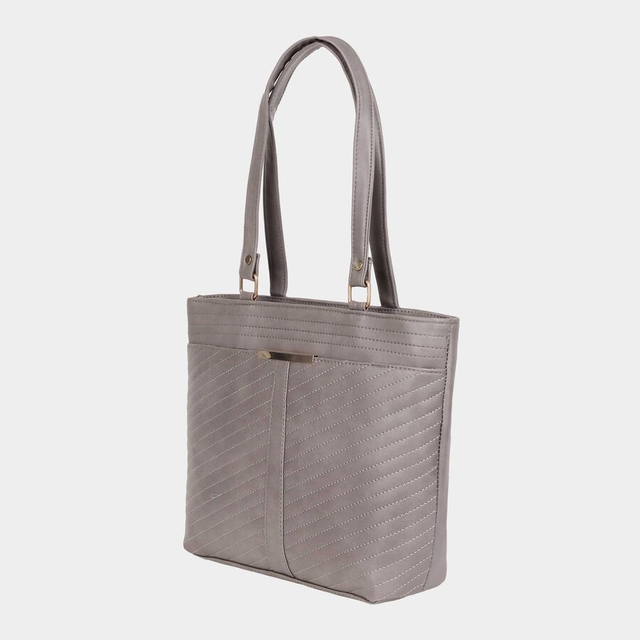 Women's Grey Polyurethane Hand Bag, , large image number null
