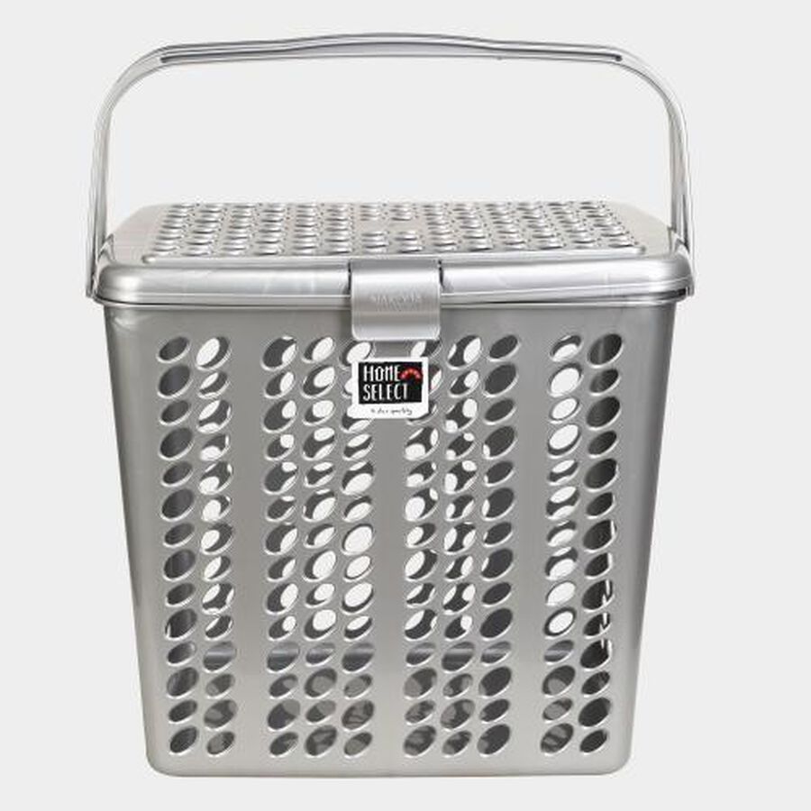 Grey Plastic Basket, , large