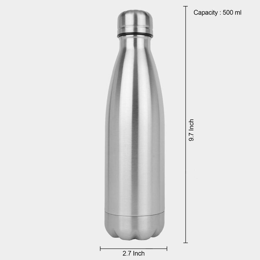 500 ml Steel Insulated Bottle | 24 Hours Hot and Cold Water Bottle, , large image number null