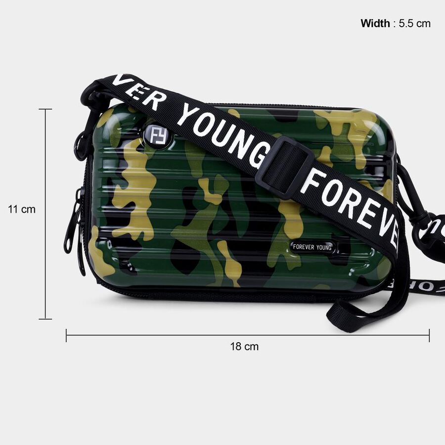 Women's Camo Polyurethane Sling Bag, , large image number null