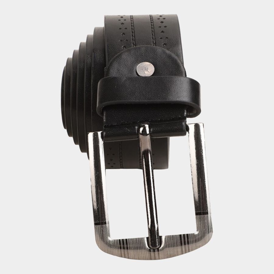 Men's Black Polyurethane Casual Belt, , large image number null