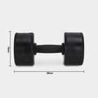 Black Rub-Iron Dumbbells, , small