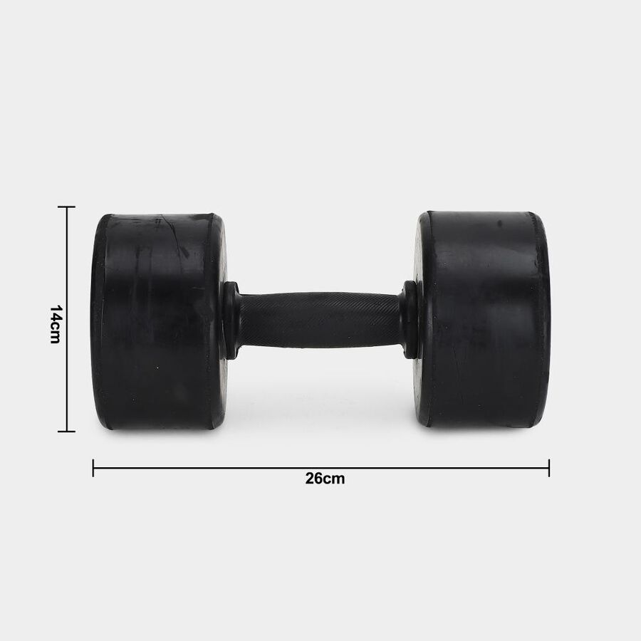 Black Rub-Iron Dumbbells, , large