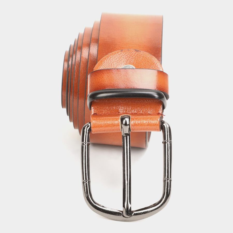 Men's Tan Polyurethane Casual Belt, , large image number null