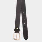 Men's Black Leather Casual Belt, , small image number null