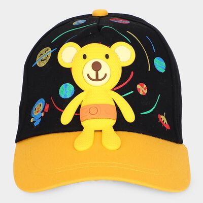 Kid's Black Fabric Cap